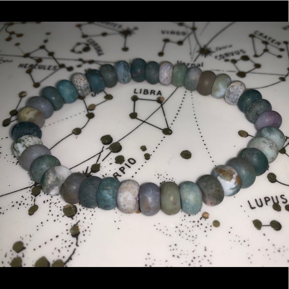 Handmade Indian Jasper Rondelle Beaded Bracelet